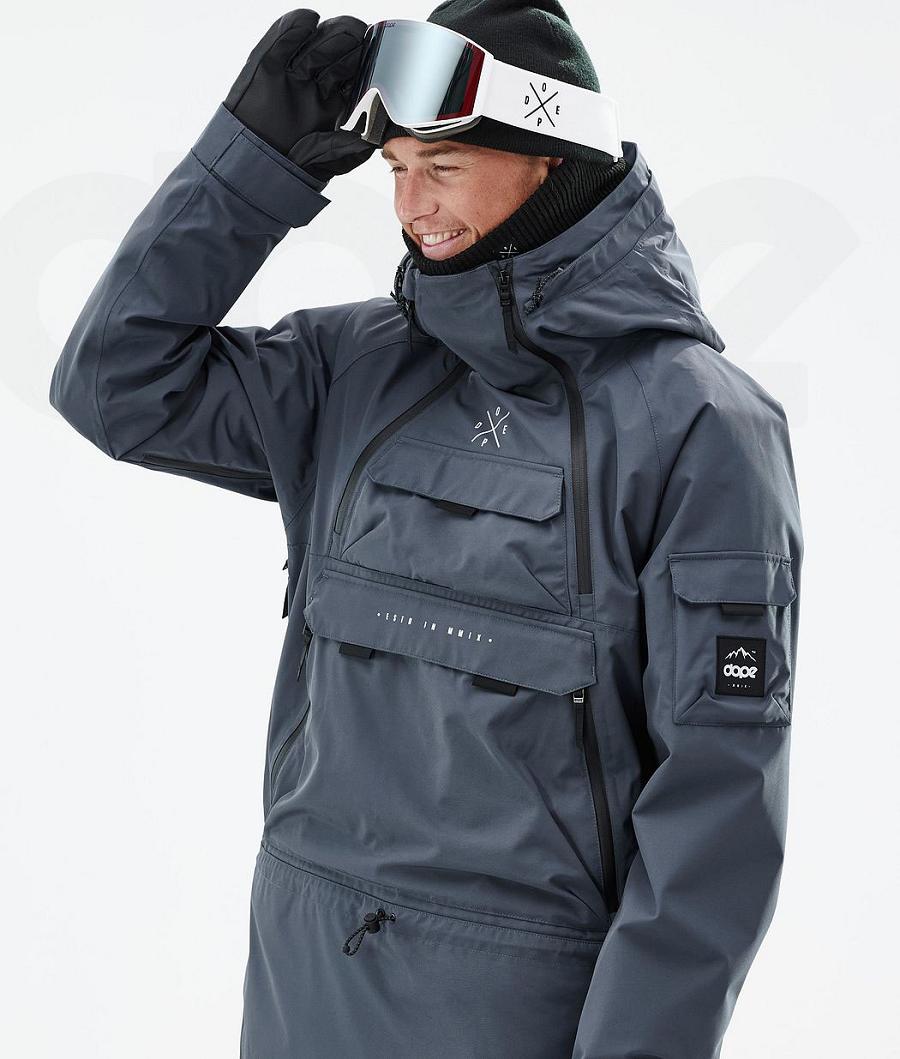 Blue Men's Dope Akin Snowboard Jackets | NZ_D2507