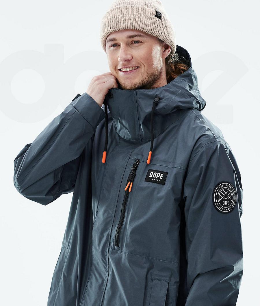 Blue Men's Dope Blizzard Light Full Zip Outdoor Jackets | NZ_D1448