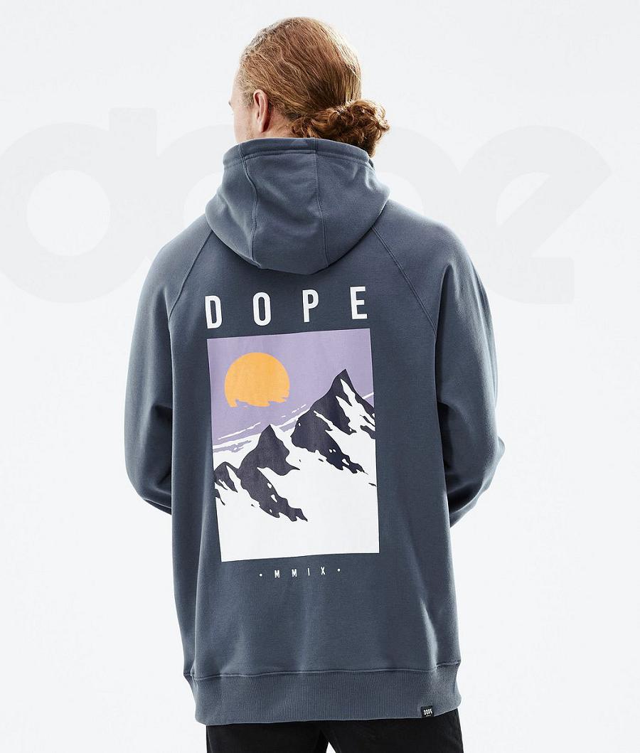 Blue Men\'s Dope Common Hoodies | NZ_D1100