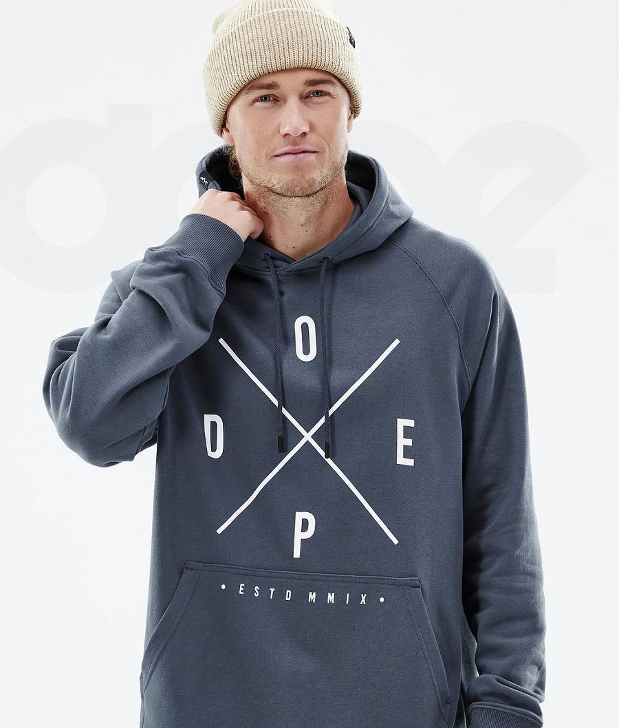 Blue Men's Dope Common Hoodies | NZ_D1296