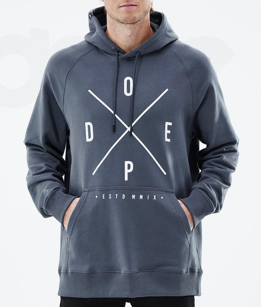 Blue Men's Dope Common Hoodies | NZ_D1296