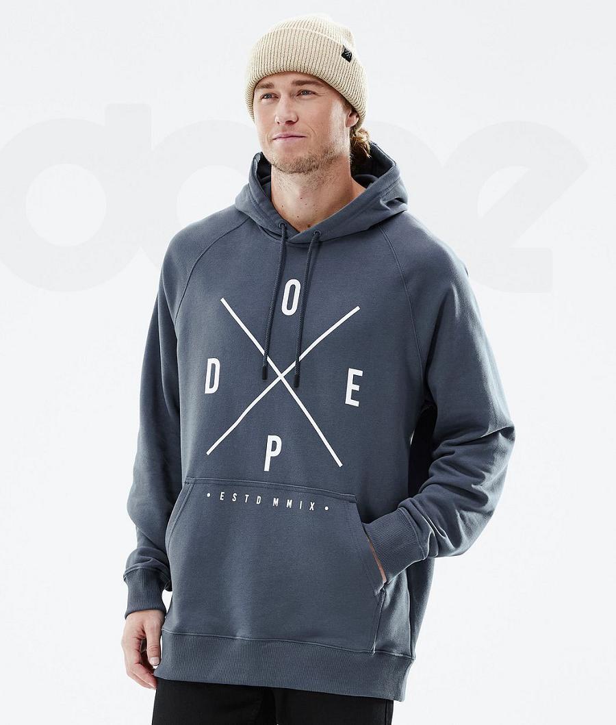 Blue Men\'s Dope Common Hoodies | NZ_D1296