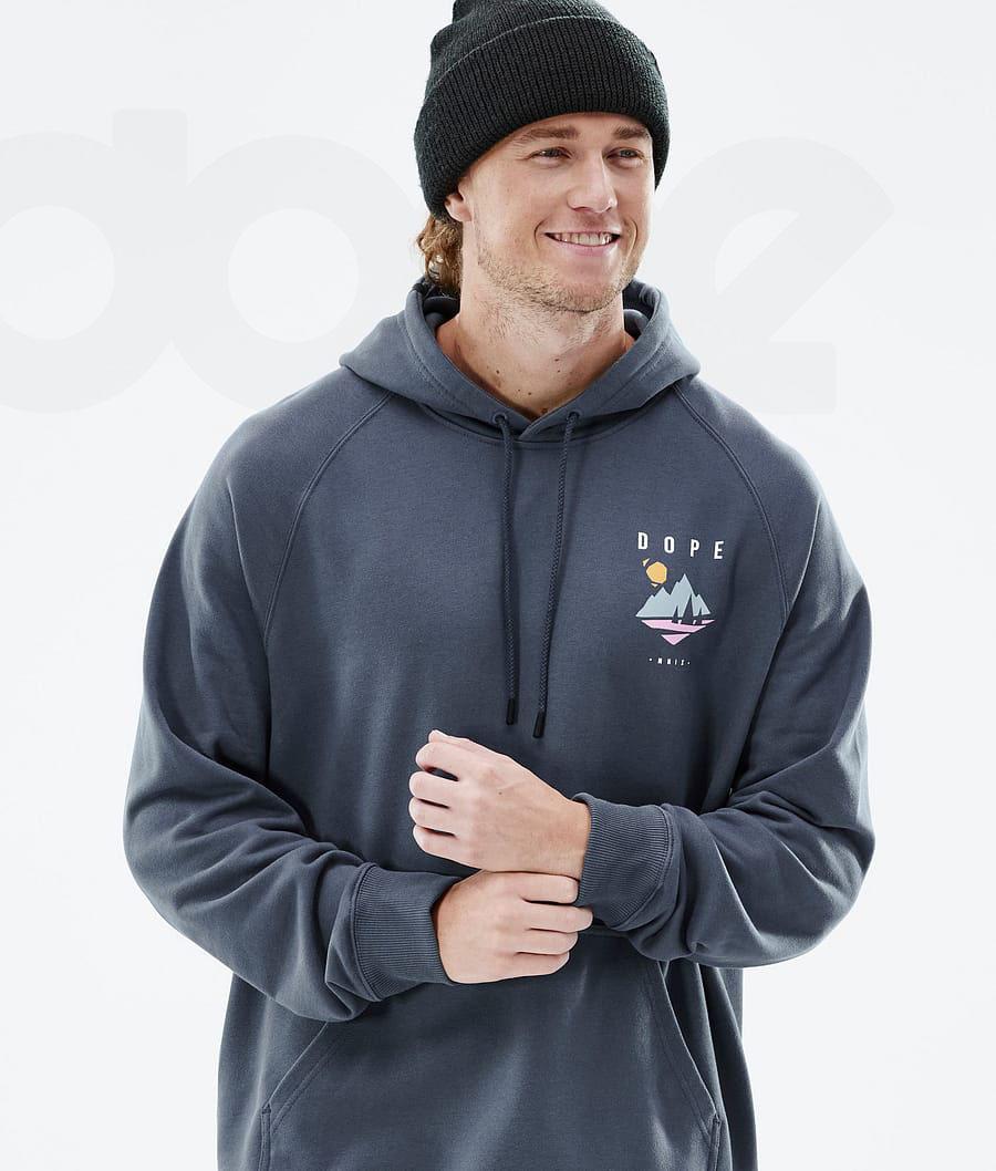 Blue Men's Dope Common Hoodies | NZ_D1851