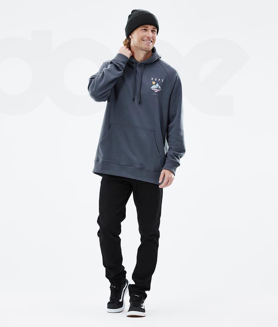 Blue Men's Dope Common Hoodies | NZ_D1851