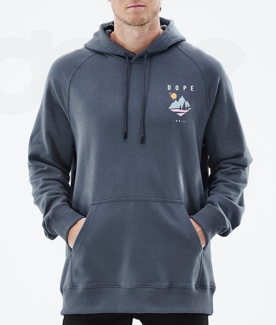 Blue Men's Dope Common Hoodies | NZ_D1851