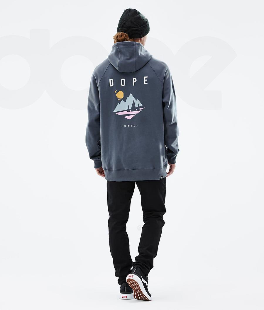 Blue Men's Dope Common Hoodies | NZ_D1851