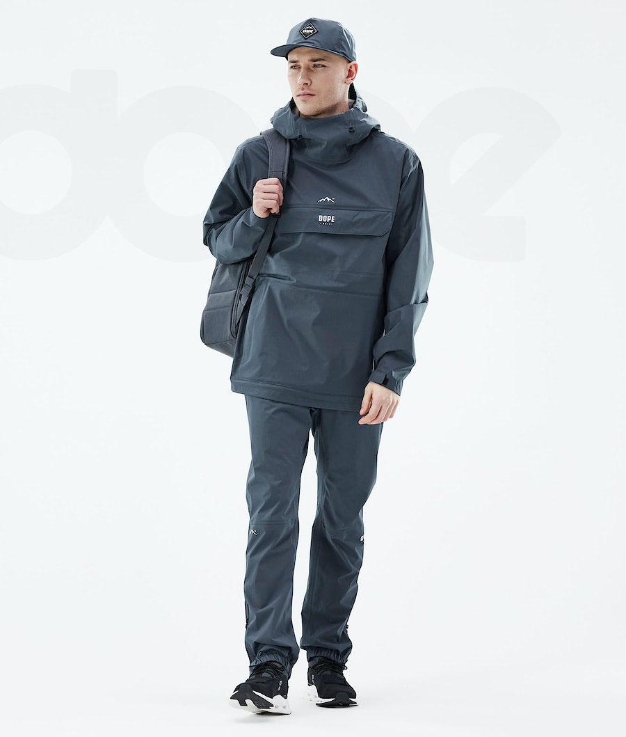 Blue Men's Dope Downpour Outdoor Jackets | NZ_D2235