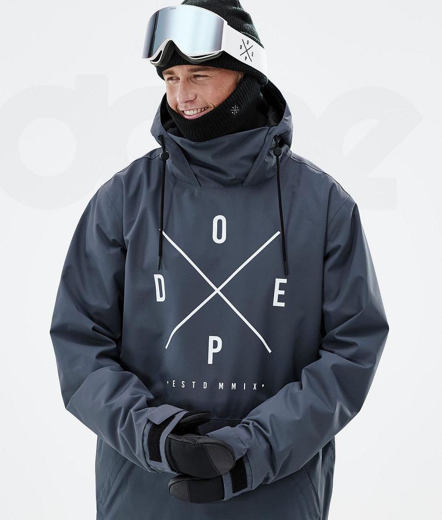Blue Men's Dope Migoo Snowboard Jackets | NZ_D1663