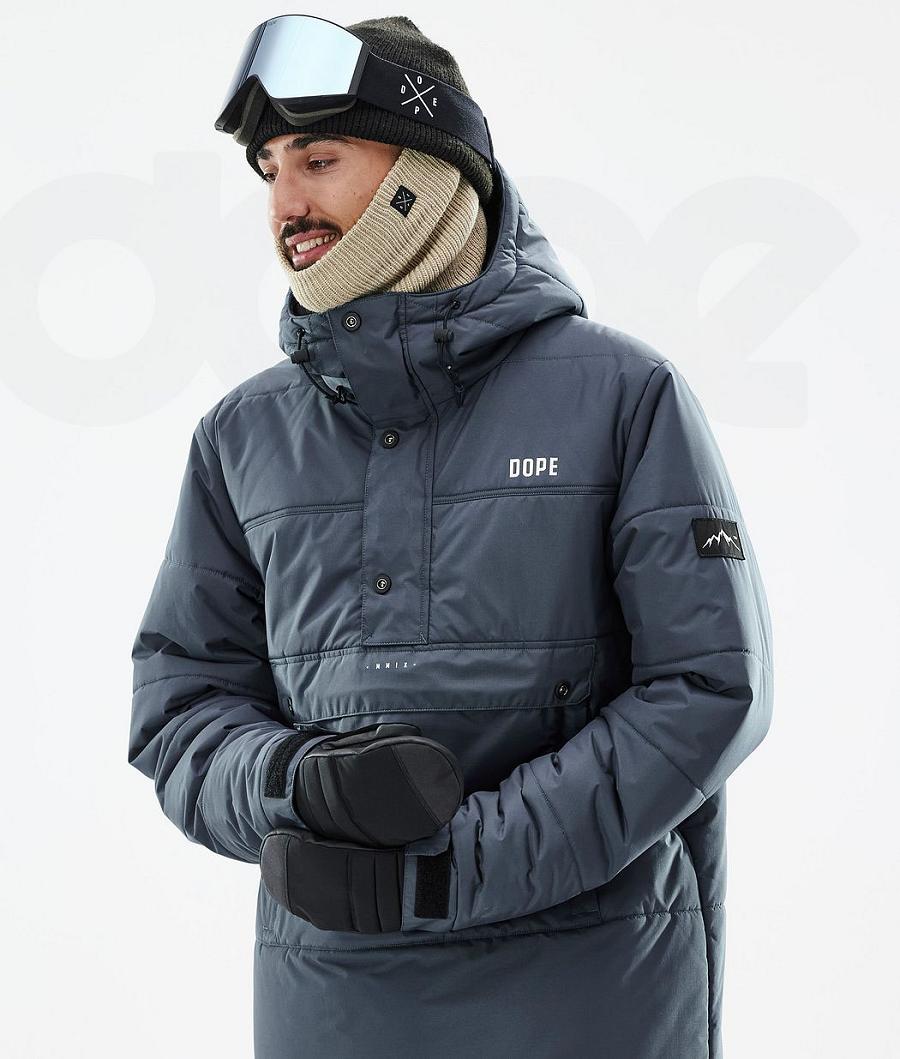 Blue Men's Dope Puffer Snowboard Jackets | NZ_D1044