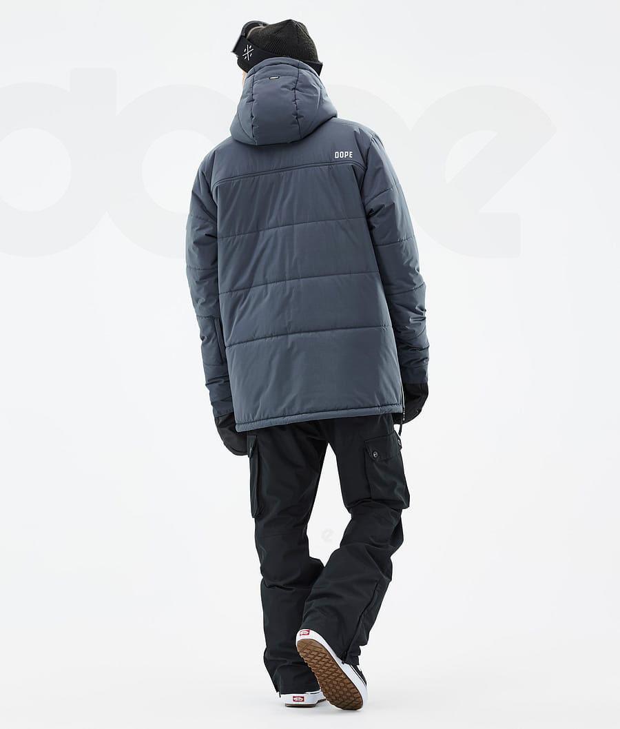 Blue Men's Dope Puffer Snowboard Jackets | NZ_D1044