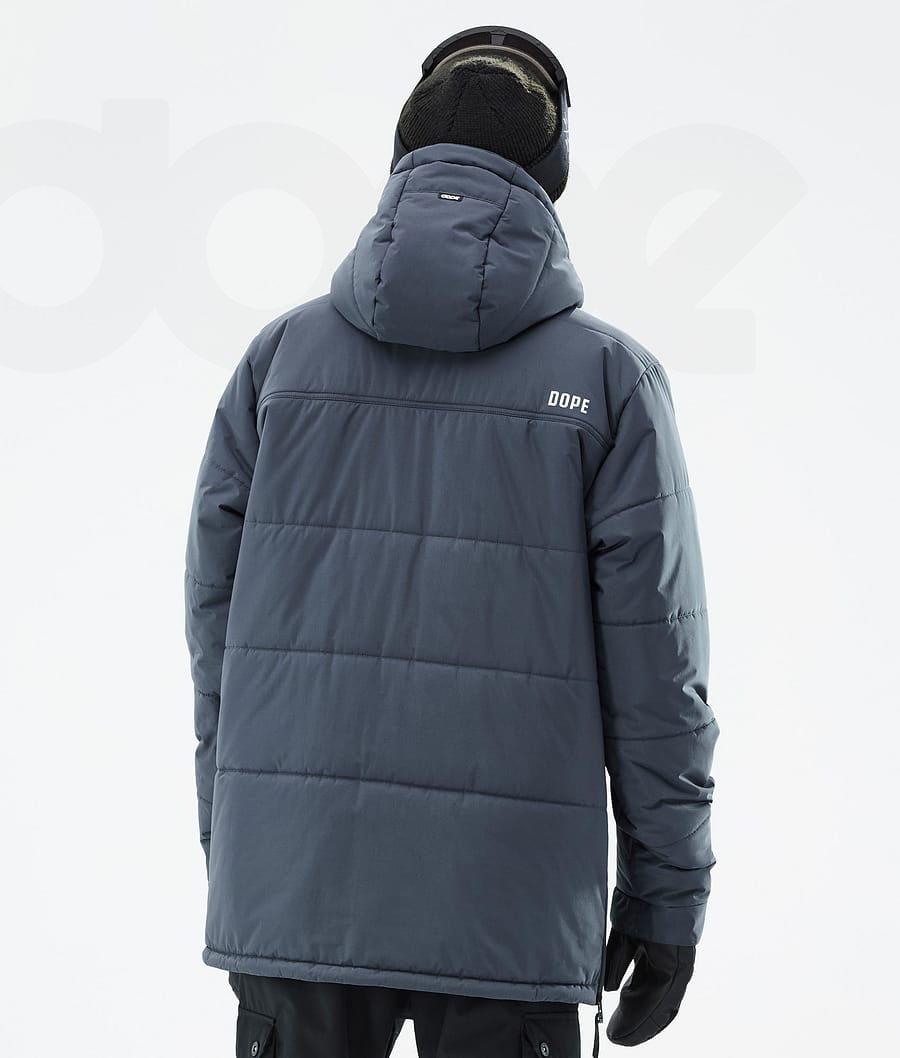 Blue Men's Dope Puffer Snowboard Jackets | NZ_D1044