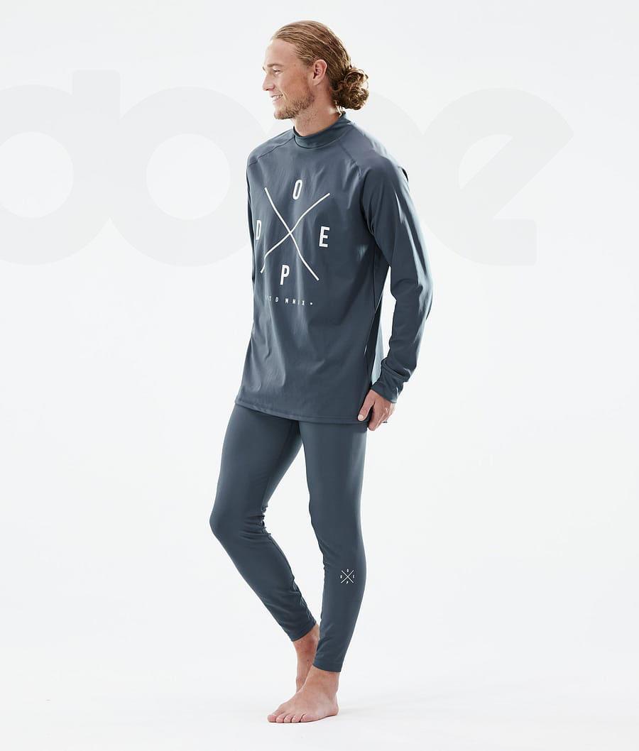 Blue Men's Dope Snuggle Base Layer Pants | NZ_D1140