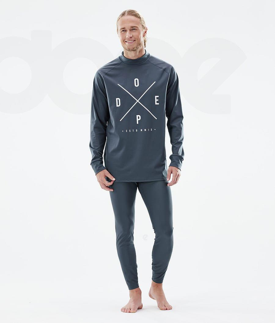 Blue Men's Dope Snuggle Base Layer Tops | NZ_D1927