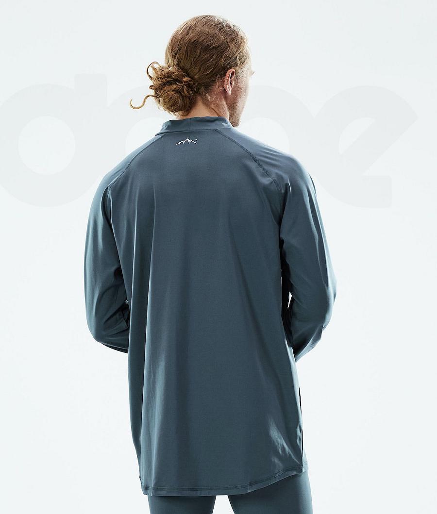Blue Men's Dope Snuggle Base Layer Tops | NZ_D2044