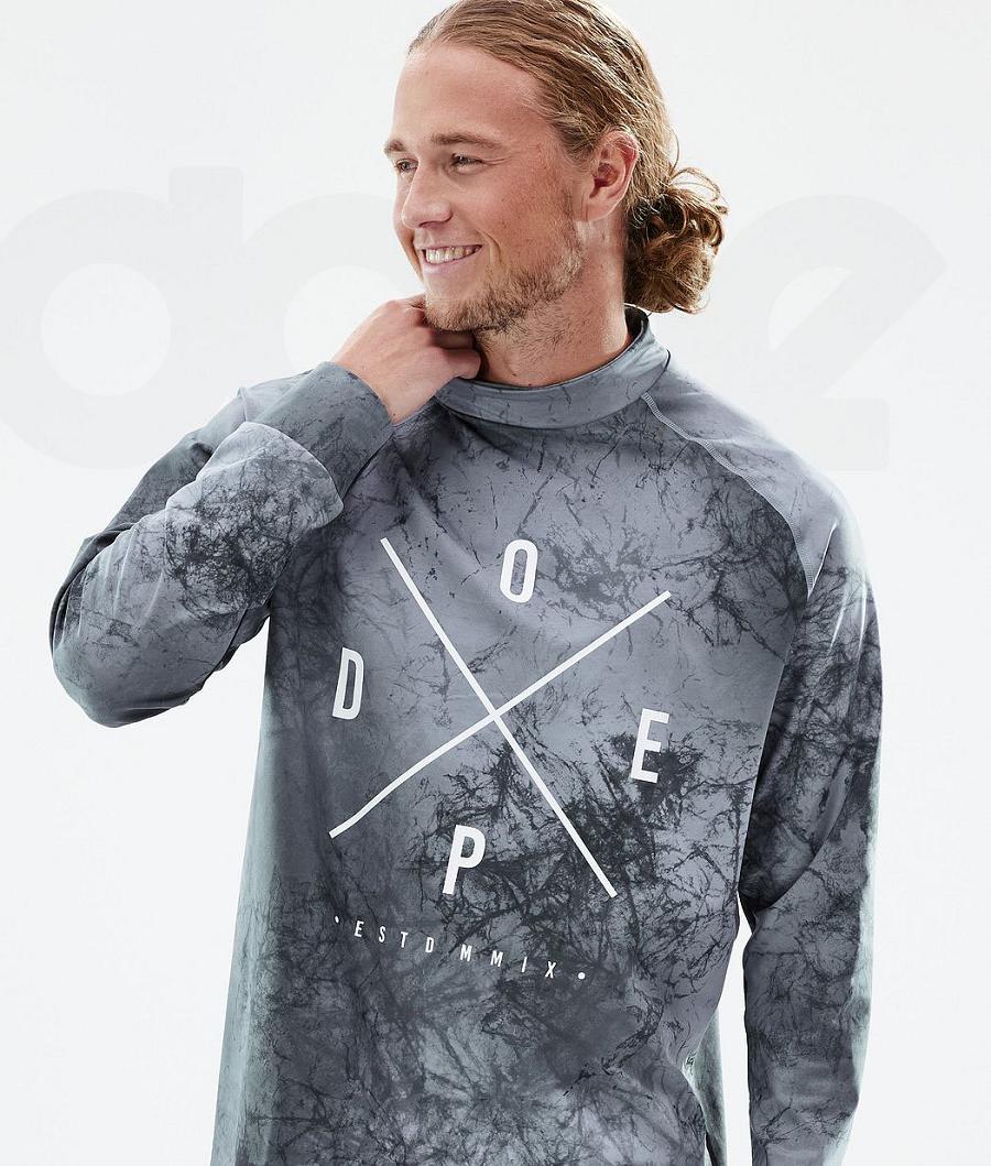 Blue Men's Dope Snuggle Base Layer Tops | NZ_D2480