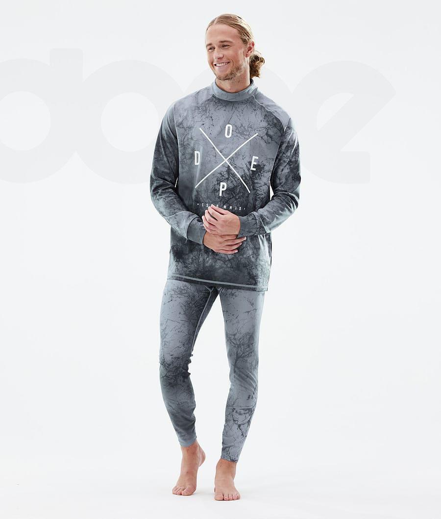 Blue Men's Dope Snuggle Base Layer Tops | NZ_D2480