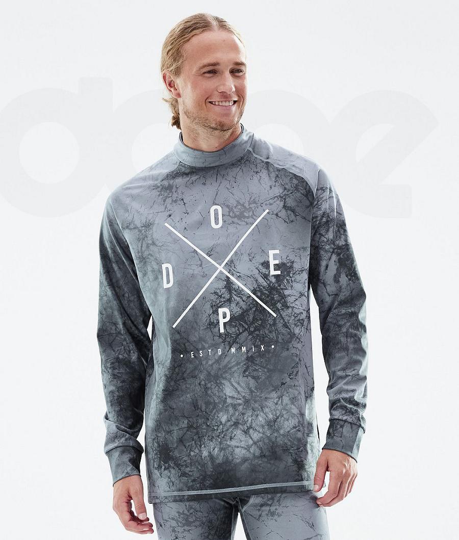 Blue Men\'s Dope Snuggle Base Layer Tops | NZ_D2480