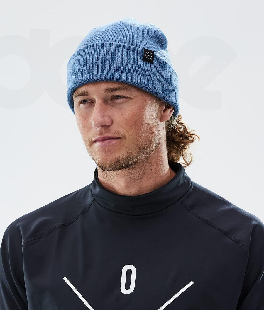 Blue Men's Dope Solitude Beanies | NZ_D1504