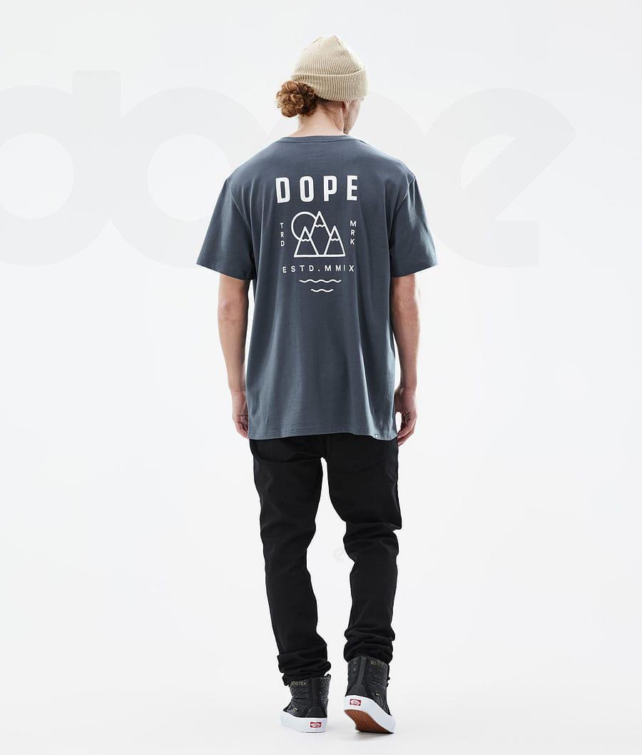 Blue Men's Dope Standard T-shirts | NZ_D1940