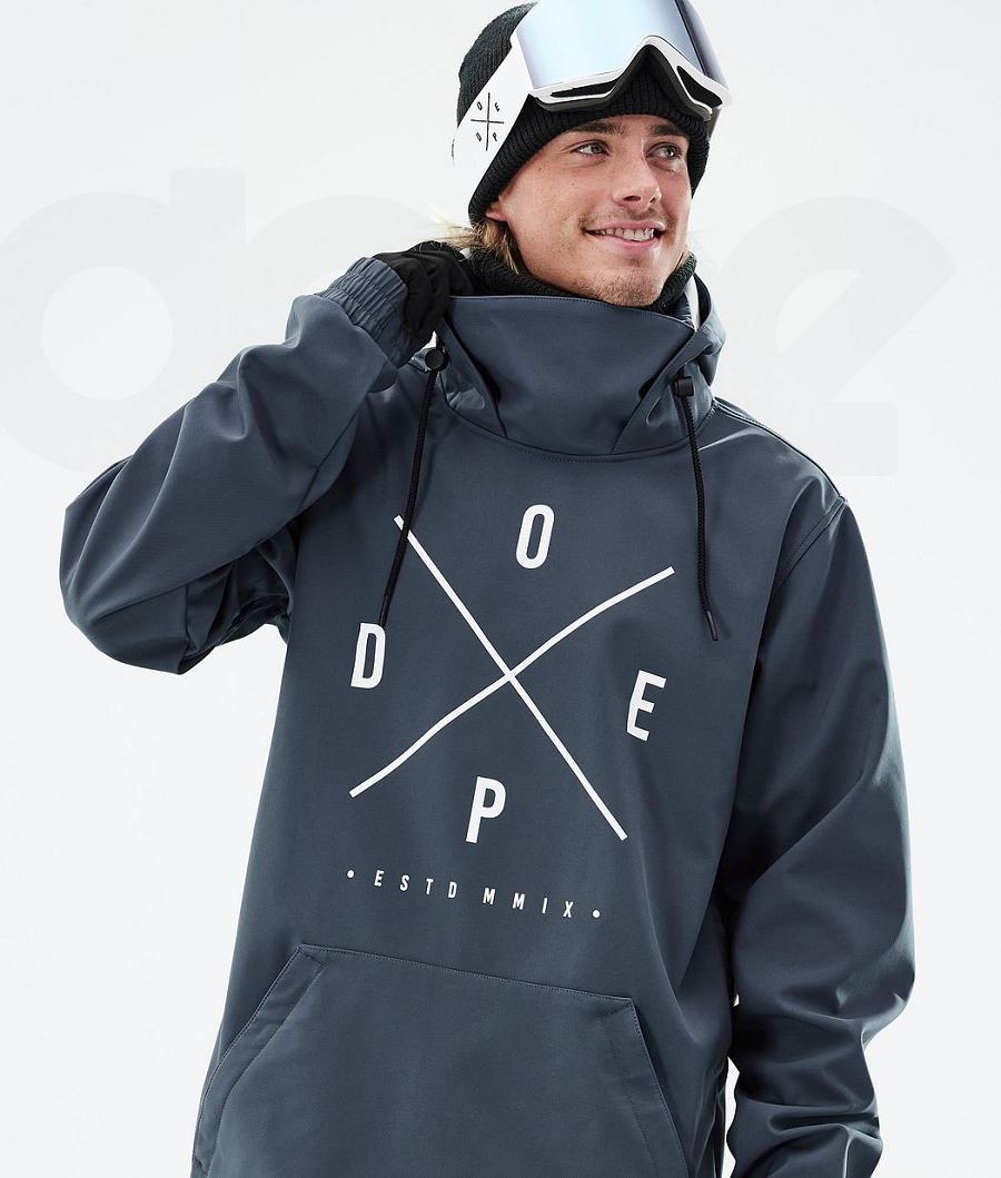 Blue Men's Dope Yeti Snowboard Jackets | NZ_D1859