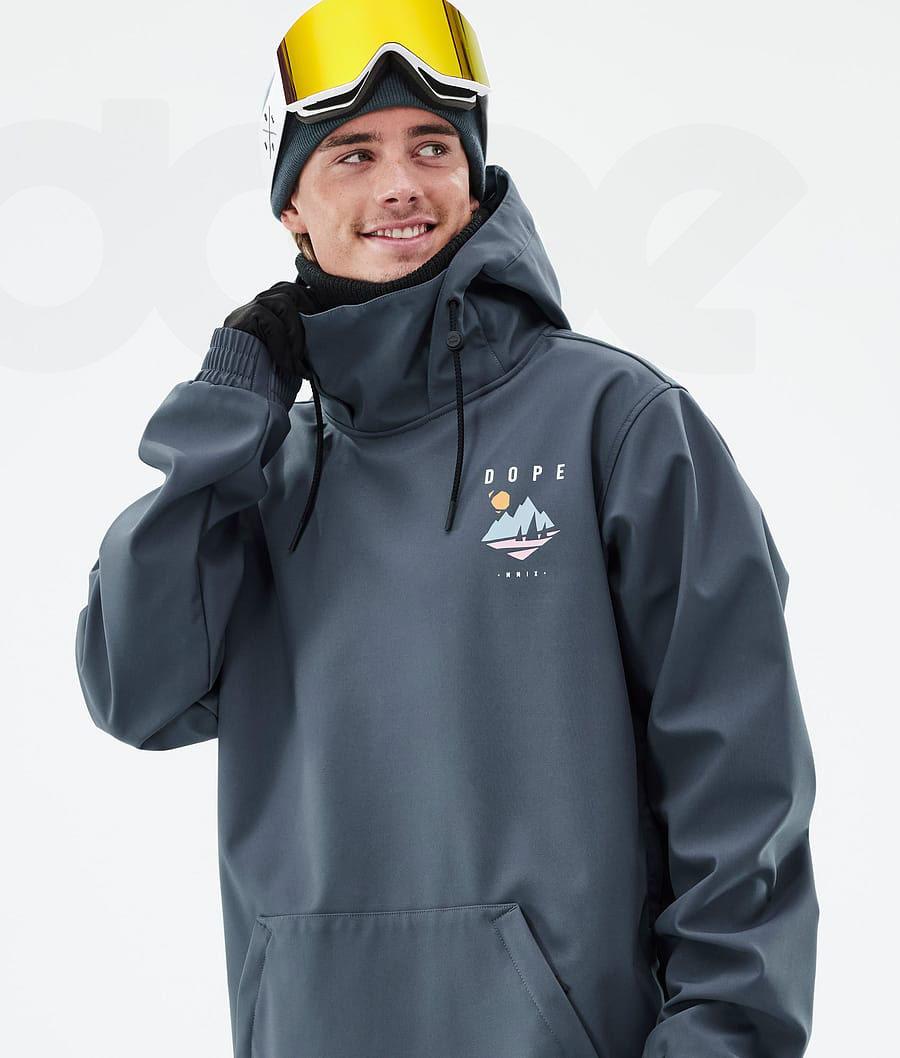 Blue Men's Dope Yeti Snowboard Jackets | NZ_D1884