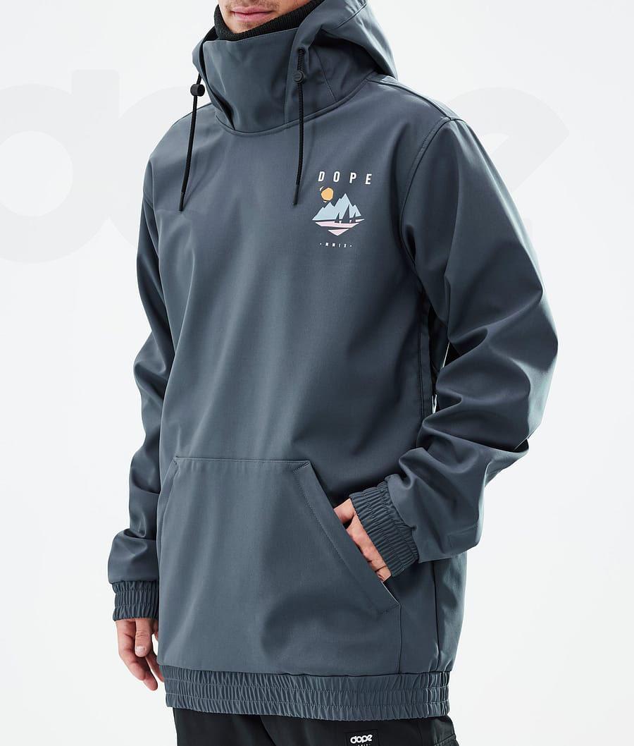 Blue Men's Dope Yeti Snowboard Jackets | NZ_D1884