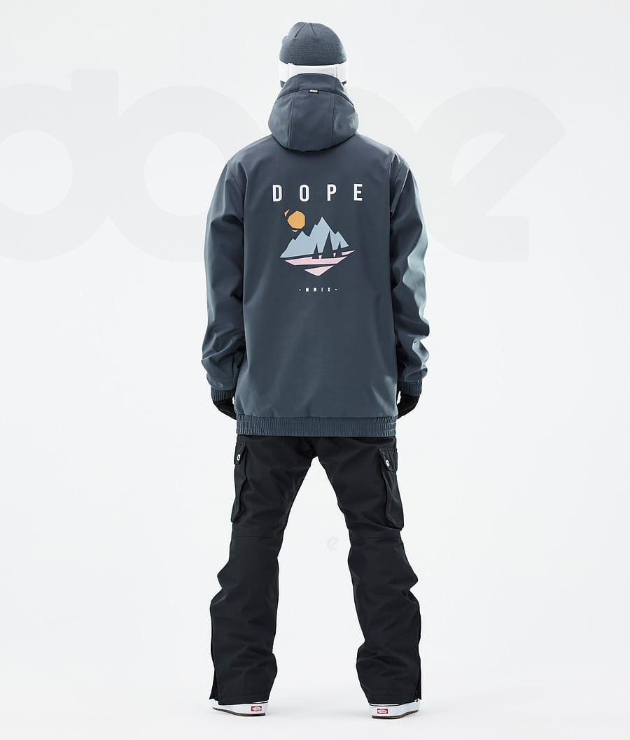 Blue Men's Dope Yeti Snowboard Jackets | NZ_D1884