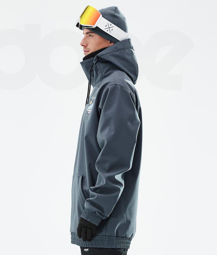 Blue Men's Dope Yeti Snowboard Jackets | NZ_D1884