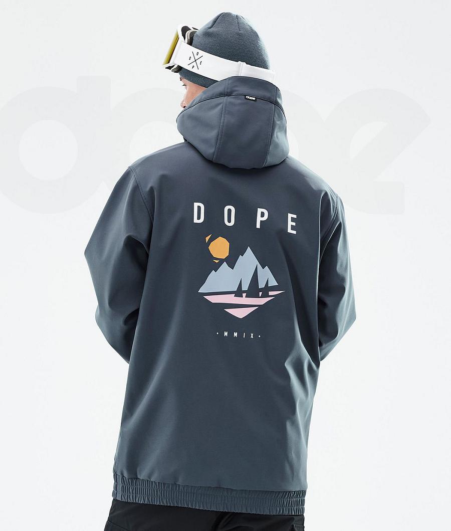 Blue Men\'s Dope Yeti Snowboard Jackets | NZ_D1884