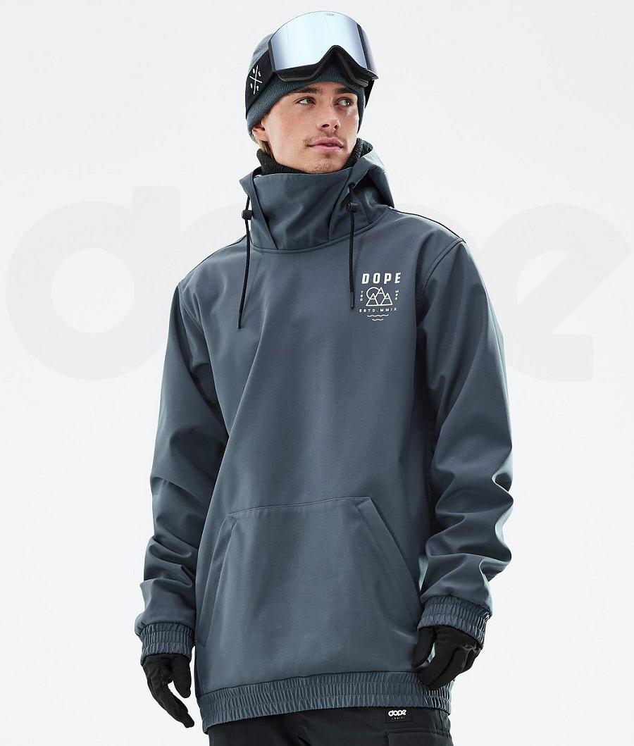 Blue Men's Dope Yeti Snowboard Jackets | NZ_D2305