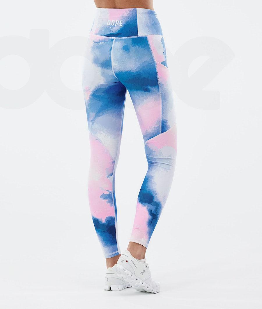 Blue / Pink Women's Dope Lofty Tech Leggings | NZ_D1932