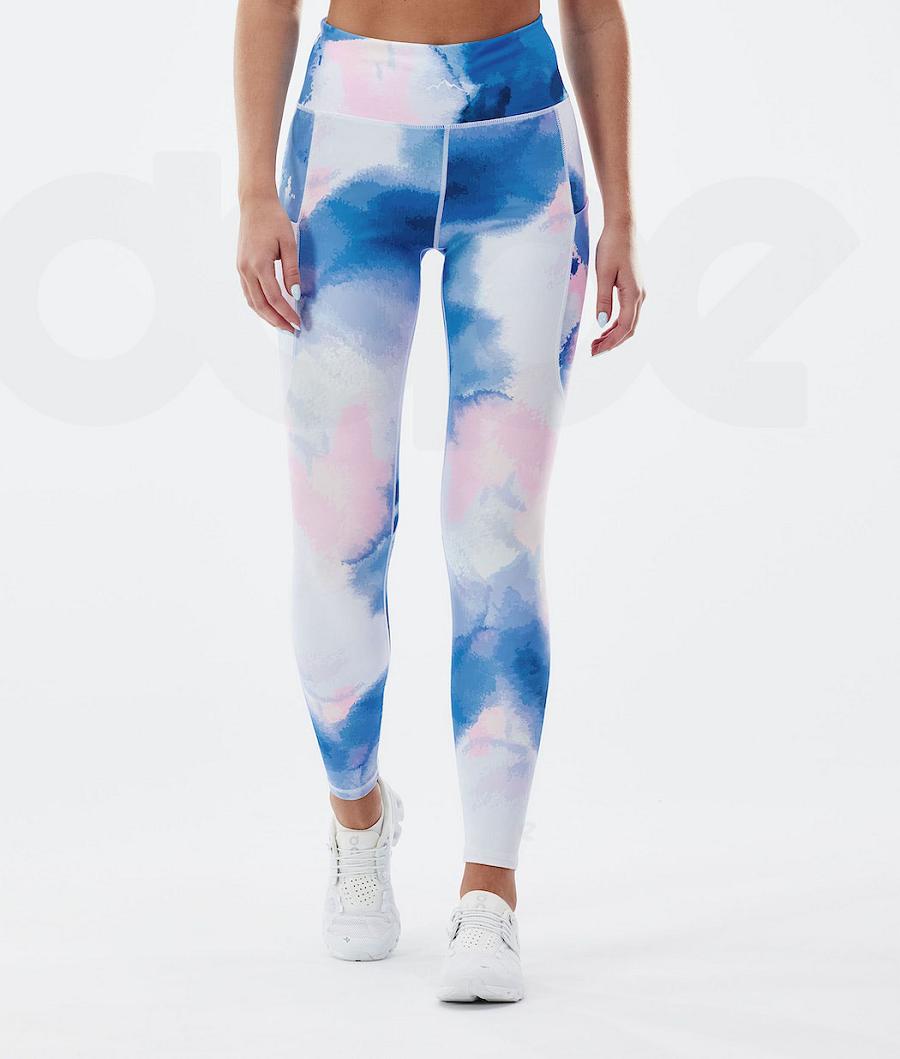Blue / Pink Women\'s Dope Lofty Tech Leggings | NZ_D1932