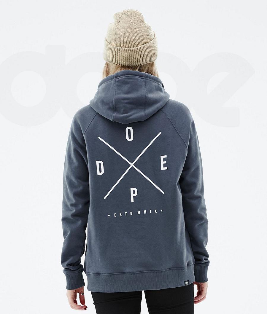 Blue Women\'s Dope Common W Hoodies | NZ_D2245