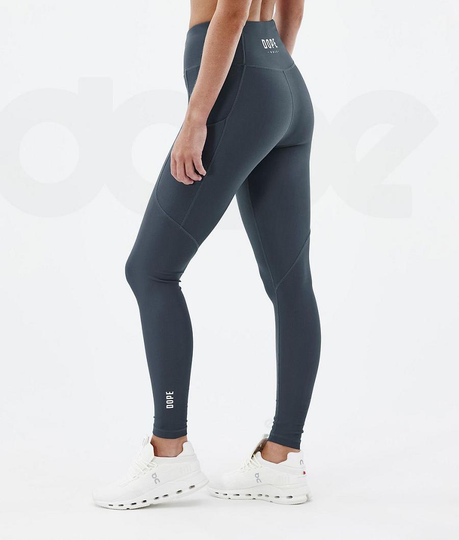 Blue Women's Dope Lofty Tech Leggings | NZ_D1341