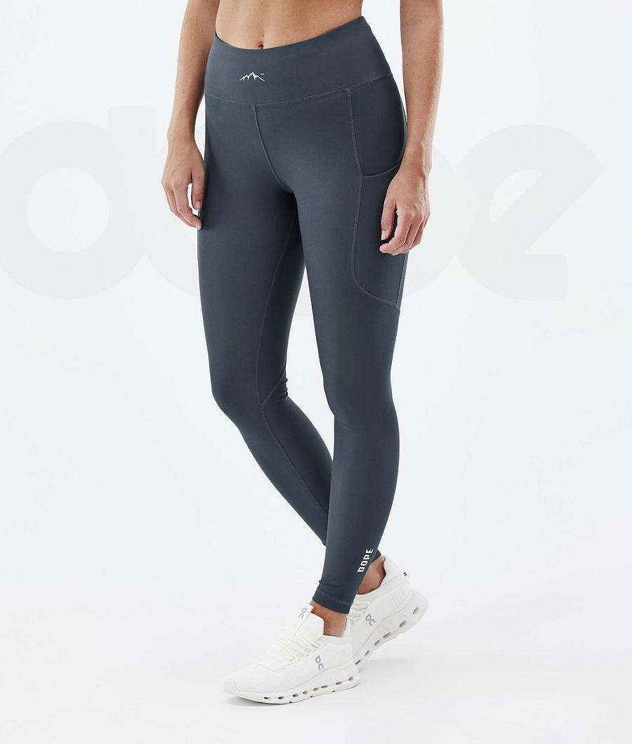 Blue Women\'s Dope Lofty Tech Leggings | NZ_D1341