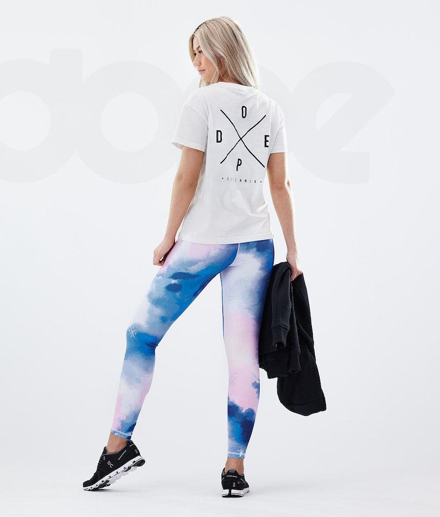 Blue Women's Dope Razor Leggings | NZ_D1892