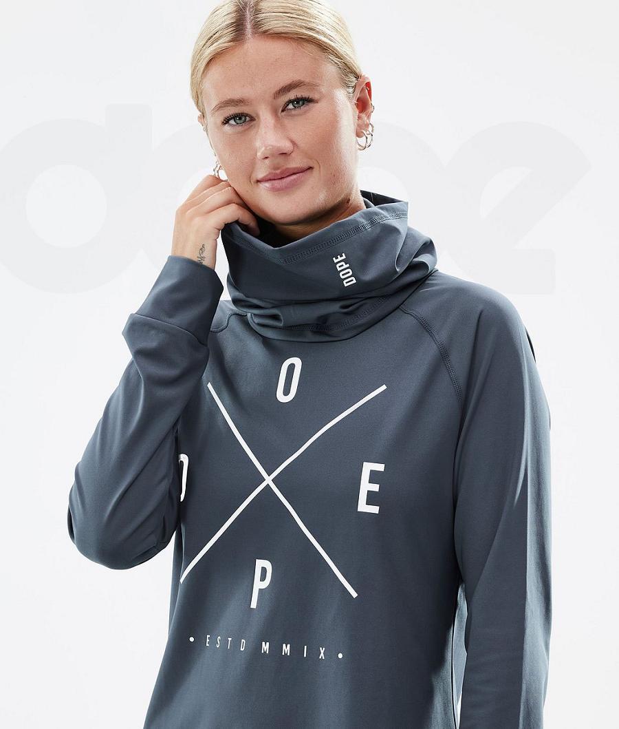 Blue Women's Dope Snuggle W Base Layer Tops | NZ_D1180