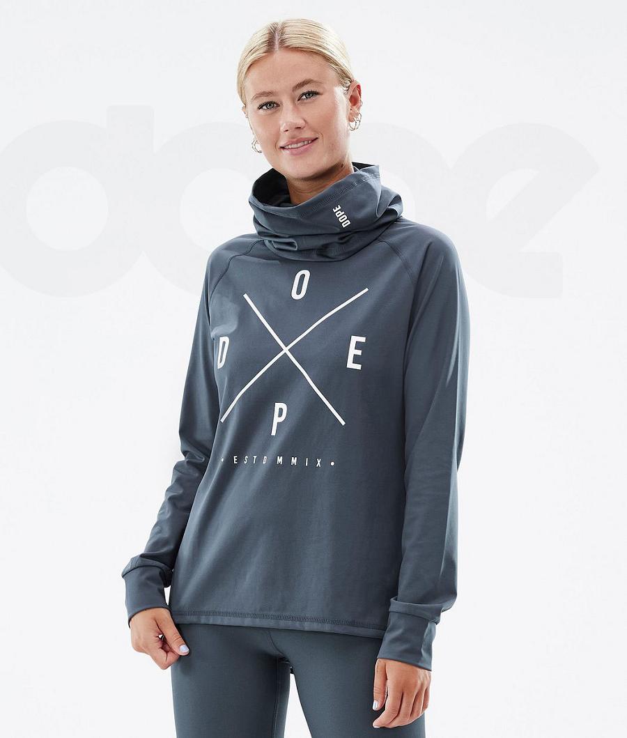 Blue Women\'s Dope Snuggle W Base Layer Tops | NZ_D1180