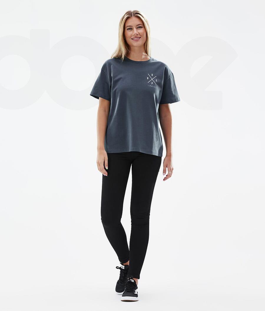 Blue Women's Dope Standard W T-shirts | NZ_D1067