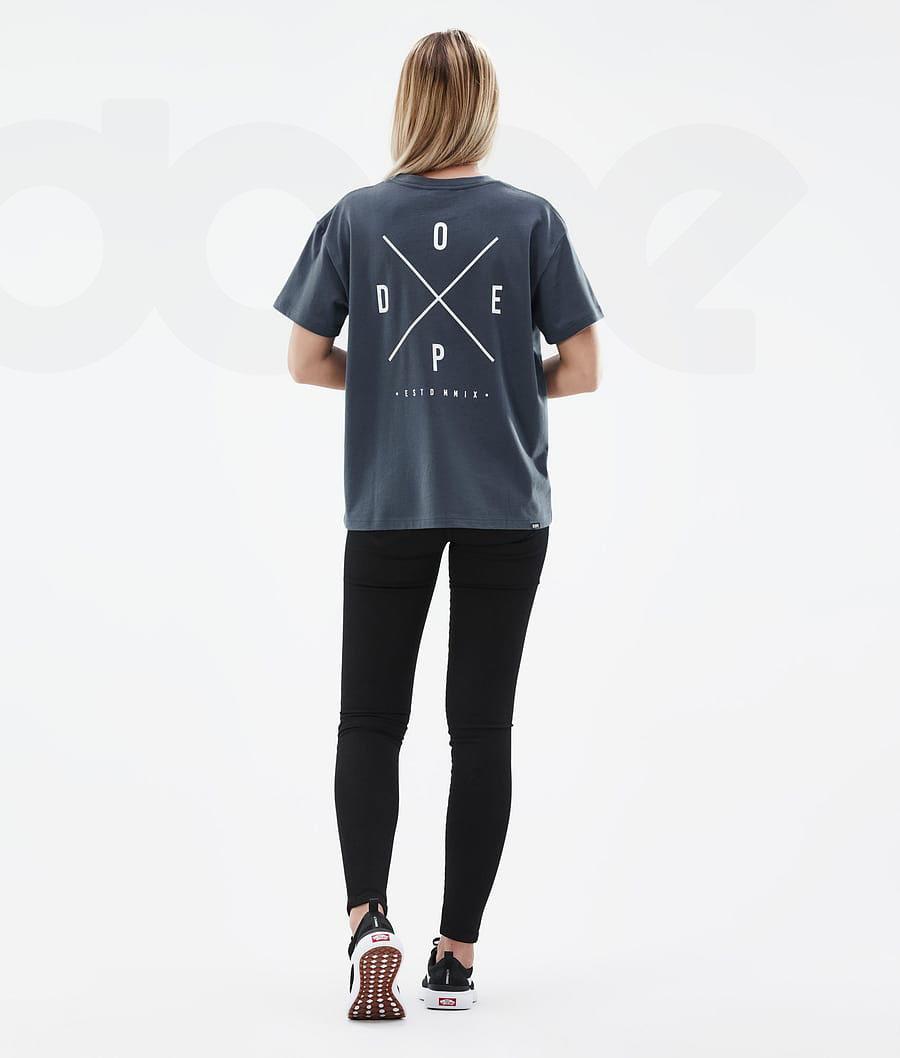 Blue Women's Dope Standard W T-shirts | NZ_D1067