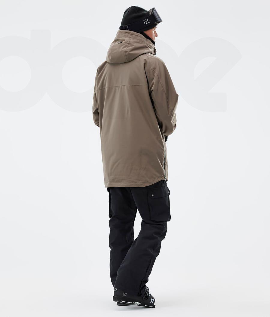 Brown Men's Dope Akin Ski Jackets | NZ_D2010