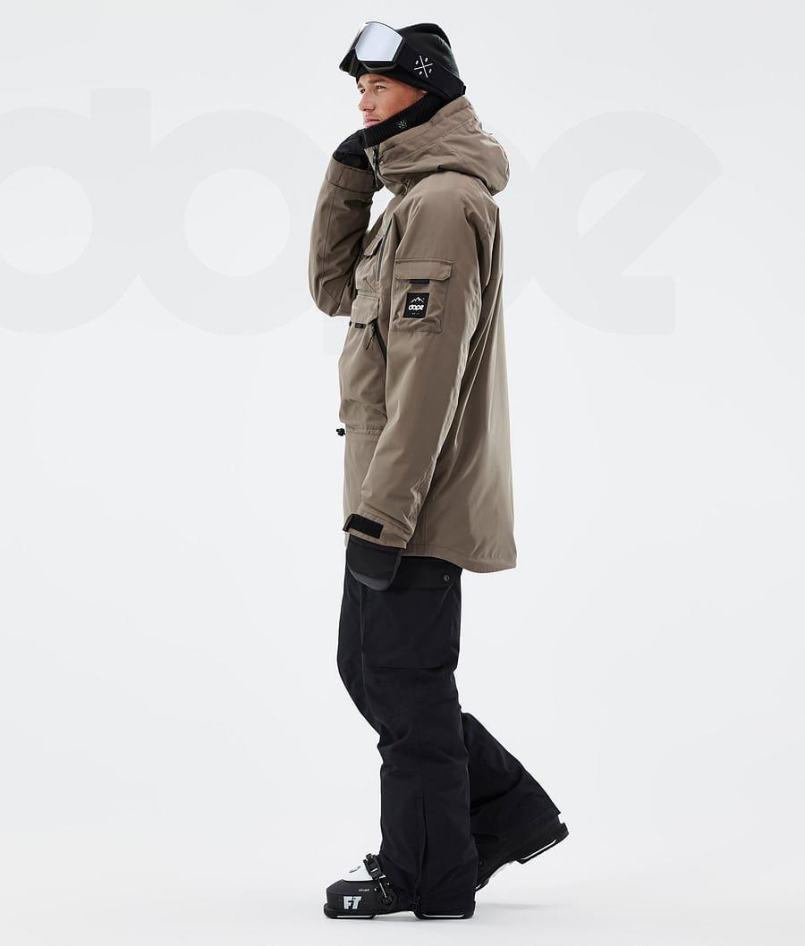 Brown Men's Dope Akin Ski Jackets | NZ_D2010