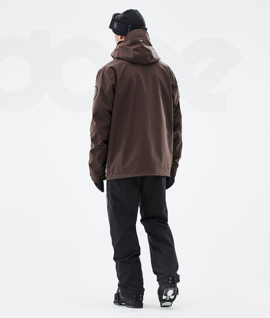 Brown Men's Dope Blizzard Ski Jackets | NZ_D1406