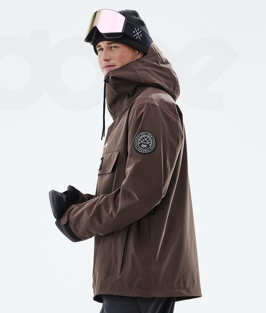 Brown Men's Dope Blizzard Ski Jackets | NZ_D1406