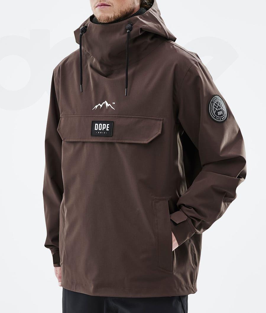 Brown Men's Dope Blizzard Ski Jackets | NZ_D1406