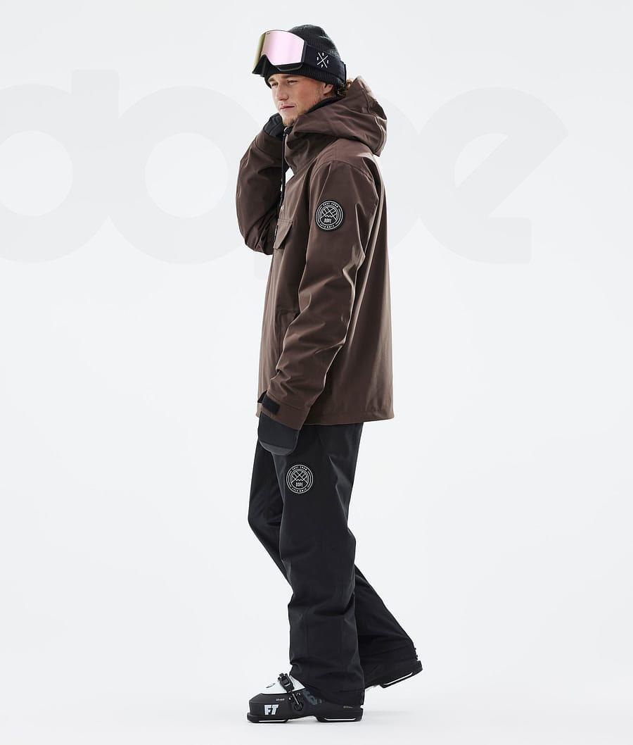 Brown Men's Dope Blizzard Ski Jackets | NZ_D1406