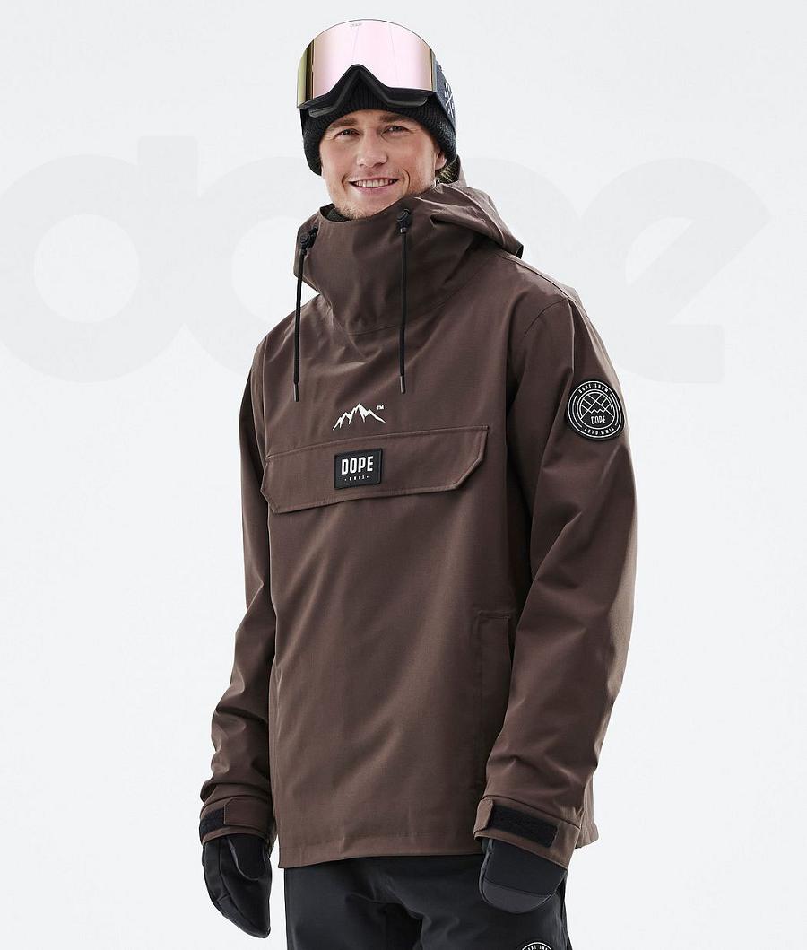 Brown Men\'s Dope Blizzard Ski Jackets | NZ_D1406