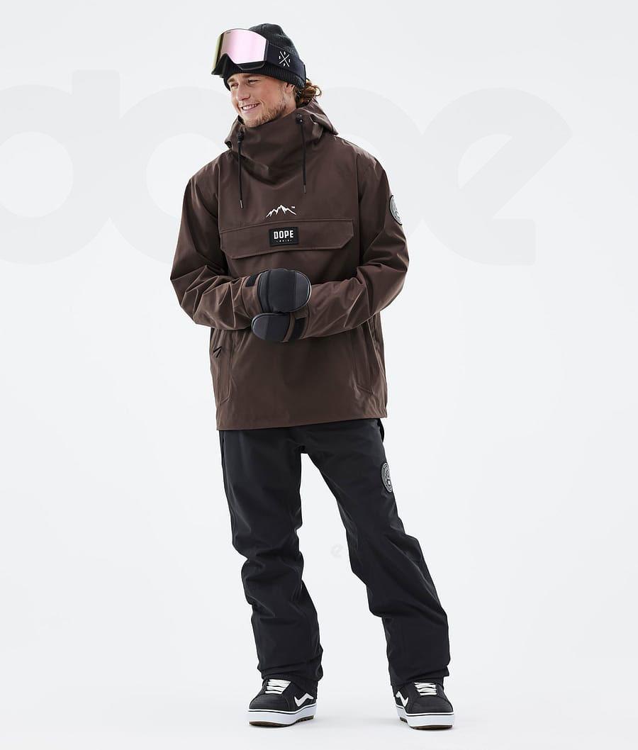 Brown Men's Dope Blizzard Snowboard Jackets | NZ_D2147