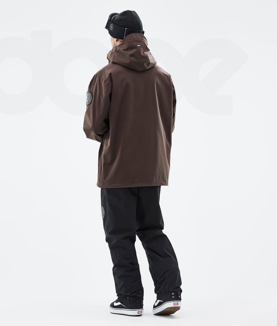Brown Men's Dope Blizzard Snowboard Jackets | NZ_D2147