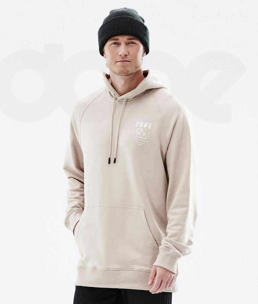 Brown Men's Dope Common Hoodies | NZ_D1655